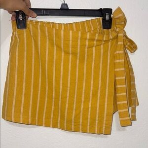 Yellow Striped Women's Skirt